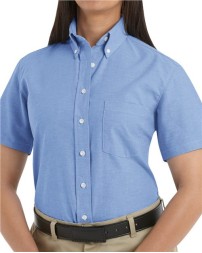 Red Kap SR61 Women's Executive Oxford Dress Shirt – 4.75 oz. 60/40 Combed Cotton/Poly, Spade Pocket | Short Sleeve
