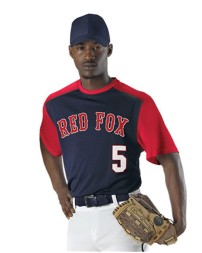Alleson Athletic 532CJY Youth Crewneck Pullover Baseball Jersey – 100% Diamond Mock Mesh Cationic Polyester Two-Color Jersey | Youth XXS–XL