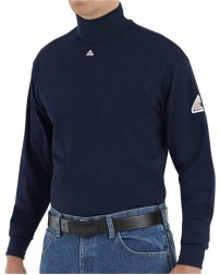 Bulwark SEK2 Men's FR Tagless Mock Turtleneck – EXCEL FR 7.25 oz. 100% Cotton Interlock | ATPV 9.6 cal/cm² CAT 2