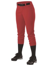 Alleson Athletic 605PBW Women's Fastpitch Softball Pants – 12 oz. Double Knit Low Rise Belt-Loop | XS–2XL