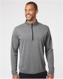 Adidas A401 Men's Ultimate365 Lightweight Quarter-Zip Pullover – 6.1 oz. 100% Recycled Polyester UPF 50+ Self-Mock Collar | XS–4XL