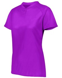 Augusta Sportswear 1567 Women's Attain Two-Button Jersey – Moisture-Wicking Polyester Ladies' Softball Jersey | XS–3XL
