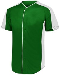 Augusta Sportswear 1655 Men's Full Button Baseball Jersey – Propelit Micromesh Polyester Wicking Jersey with Color Secure® | S–3XL
