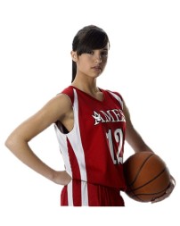 Alleson Athletic 54MMRW Women's Reversible Basketball Jersey – 100% Mock Mesh Cationic Polyester Double-Ply V-Neck Reversible | S–2XL