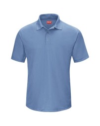 Red Kap SK74 Men's Performance Knit Gripper-Front Polo – 4.5 oz. 100% Polyester Pique Knit, Three-Gripper Placket