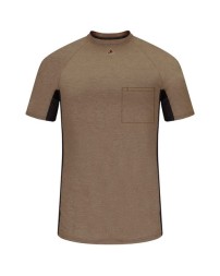 Bulwark MPS4 Men's Short Sleeve Shirt FR Two-Tone Base Layer – EXCEL FR 5.5 oz. 90/10 Cotton/Poly | ATPV 6.4 cal/cm² CAT 1
