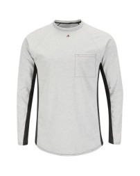 Bulwark MPS8 Men's Long Sleeve Shirt FR Two-Tone Base Layer – EXCEL FR 5.5 oz. 90/10 Cotton/Poly | ATPV 6.4 cal/cm² CAT 1