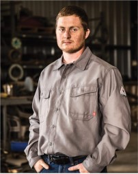 Bulwark QS40 Men's iQ Series® Endurance FR Work Shirt – Westex G2™ 6.9 oz. 65/35 Cotton/Poly Ripstop | ATPV 9.0 cal/cm² CAT 2