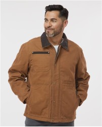 DRI DUCK 5091 Men’s Rambler Boulder Cloth™ Canvas Jacket – 12 oz. 100% Cotton Canvas | Nylon Quilted 3 oz. Polyfill | Corduroy Collar | Bi-Swing Back