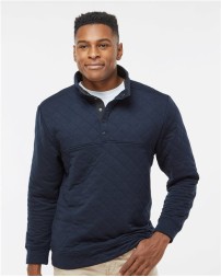 J. America 8890 Men's Quilted Half-Snap Pullover – 10 oz. Men's half-snap pullover | S–3XL