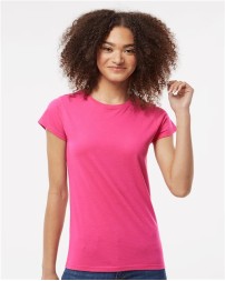 Gildan 64000L Women's Softstyle® T-Shirt – 4.5 oz. 100% Ring-Spun Cotton 30 Singles | Semi-Fitted | Narrow Rib Collar | Taped Neck & Shoulders | Softstyle High Stitch Density | OEKO-TEX