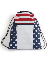OAD OAD5050 Americana Drawstring Bag – 600D/210D Stars and Stripes Drawstring Bag | 16.5