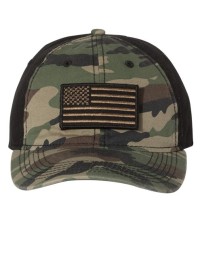 DRI DUCK 3353 Tactical Cap – 100% Cotton Washed Chino Twill | Relaxed Unstructured Low-Profile | Removable Flag Patch
