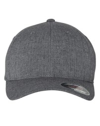 Flexfit 6350 Heatherlight™ Mélange Cap – 55/43/2 Polyester/Cotton/PU Spandex | Structured Six-Panel Mid-Profile | Permacurv® Silver Undervisor | Heathered | OEKO-TEX