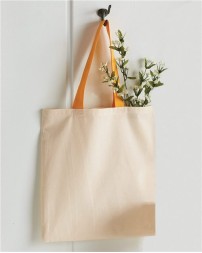Q-Tees QTB6000 Economical Canvas Tote with Contrast-Color Handles – 6 oz. 100% Cotton Tote | 23