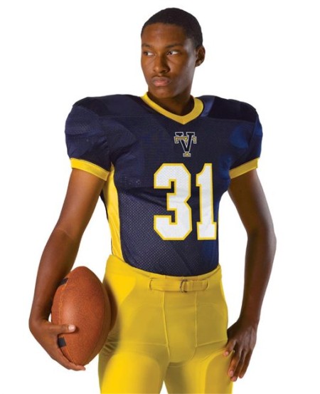 Alleson Athletic 750E Men's Elusive Cut Football Jersey – 100-Denier Tricot Mesh Full-Length Jersey with Lycra Inserts | S–3XL