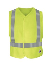 Bulwark VMV4HV Men's Hi-Vis FR Safety Vest – CoolTouch 2 7 oz. 48/37/15 Modacrylic/Lyocell/Aramid | ATPV 9 CAT 2 ANSI Class 2