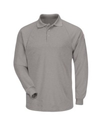 Bulwark SMP2 Men's CoolTouch® 2 FR Classic Long Sleeve Polo – 6.5 oz. Swiss Pique 45/35/20 Modacrylic/Lyocell/Aramid | EBT 8.2 CAT 2