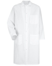 Red Kap 4004 Unisex Gripper-Front Butcher Frock – Interior Chest Pocket | 7 oz. 65/35 Poly/Cotton Twill