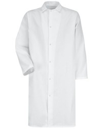 Red Kap 4006 Unisex Gripper-Front Butcher Frock – No Pockets | 7 oz. 65/35 Poly/Cotton Twill, 44.75