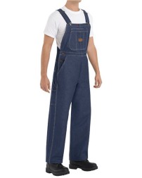 Red Kap BD10EXT Men's Extended Sizes Denim Bib Overall – 11.75 oz. 100% Cotton Denim | Extended Waist Sizes