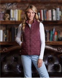 Weatherproof W207359 Women's Vintage Diamond Quilted Vest – Women's 3 oz. 100% Nylon Diamond Quilted Vest with Hi-Lo Hem | S–2XL