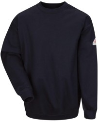Bulwark SEC2T Men's Tall FR Crewneck Sweatshirt – 12.5 oz. 95/5 Cotton/Spandex Brushed Fleece | EBT 17 CAT 2 Tall