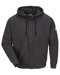 Bulwark SEH4T Men's Tall FR Zip-Front Hooded Sweatshirt – 12.5 oz. 95/5 Cotton/Spandex Brushed Fleece | EBT 17 CAT 2 Tall