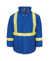 Bulwark JLPC Men's Insulated Deluxe Parka Jacket with Reflective Trim – EXCEL FR ComforTouch 7 oz. Shell | 360° CSA Visibility
