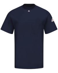 Bulwark SET8T Men's Tall FR Short Sleeve T-Shirt – EXCEL FR 7.25 oz. 100% Cotton Interlock | ATPV 9.6 CAT 2 Tall