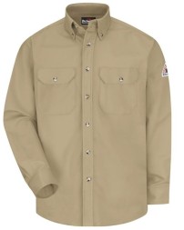 Bulwark SLU2T Men's Tall FR Dress Uniform Shirt – EXCEL FR ComforTouch 7 oz. 88/12 | ATPV 8.6 CAT 2 Tall