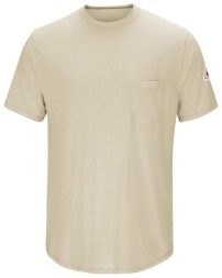Bulwark SMT6T Men's Tall Lightweight FR Short Sleeve Pocket T-Shirt – 5 oz. 70/30 Modacrylic/Tencel™ | EBT 4.8 CAT 1 Tall