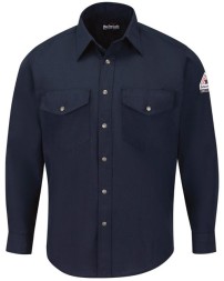 Bulwark SNS2T Men's Tall Nomex® IIIA Snap-Front FR Uniform Shirt – 4.5 oz. Inherently FR | ATPV 4.4 CAT 1 Tall