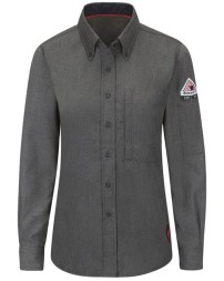 Bulwark QS51 iQ Series Women's Comfort Woven Lightweight FR Shirt – 5.5 oz. Aramid/Lyocell/Modacrylic | CAT 2