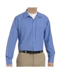 Red Kap SB12T Men's Tall Broadcloth Shirt – 4.25 oz. 65/35 Poly/Cotton Broadcloth, Industrial Stripe, Tall Sizes