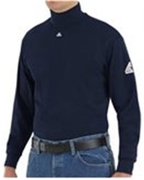 Bulwark SEK2T Men's Tall FR Tagless Mock Turtleneck – EXCEL FR 7.25 oz. 100% Cotton Interlock | ATPV 9.6 CAT 2 Tall