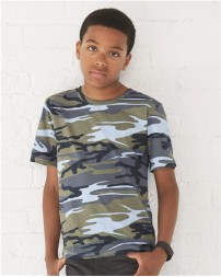 Code Five 2207 Youth Camouflage T-Shirt - 4.5 oz. 100% Combed Ring-Spun Cotton Printed Camo Jersey Youth Tee | XS-XL