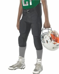 Alleson Athletic 689SY Youth Integrated Compression Football Pants – 9 oz. 88/12 Poly/Spandex with 7 Sewn-In EVA Pads | XS–3XL