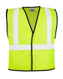 Kishigo 1571-1572 Unisex Hook-and-Loop Mesh Work Work Vest – Unisex Safety Vest | S/M–4/5XL (dual sizes) | ANSI 107 Type R Class 2