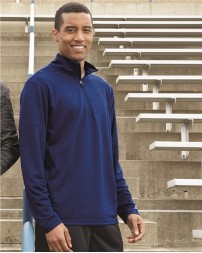 Russell Athletic QZ7EAM Men's Striated Quarter-Zip Pullover – 5.4 oz. 100% Polyester Two-Tone Interlock | XS–3XL