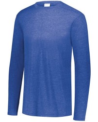 Augusta Sportswear 3076 Youth Triblend Long Sleeve T-Shirt – 3.8 oz. 50/38/12 Poly/Cotton/Rayon Crewneck | S–L