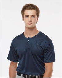 Alleson Athletic 7930 Men's B-Core Placket Jersey – 3.8 oz. 100% Polyester Two-Button Antimicrobial Jersey | S–4XL