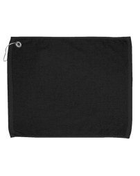 Carmel Towel Company C162523GH Golf Towel – 100% Cotton Velour | Dobby Hemmed | Silver Corner Grommet & Hook | 15