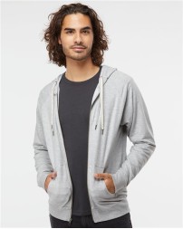 Independent Trading Co. SS1000Z Unisex Icon Lightweight Loopback Terry Full-Zip Hooded Sweatshirt – 12.5 oz. Unisex Full-zip hoodie | XS–3XL