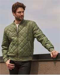 Weatherproof 21752 Men's HeatLast Quilted Packable Bomber Jacket – Men's 380T Coated Nylon Diamond Quilted Bomber with Ribbed-Knit Trim | S–3XL