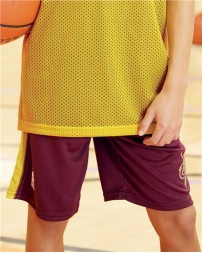 Alleson Athletic A205LY Youth NBA Logo'd Game Shorts – 100% Polyester Basketball Shorts