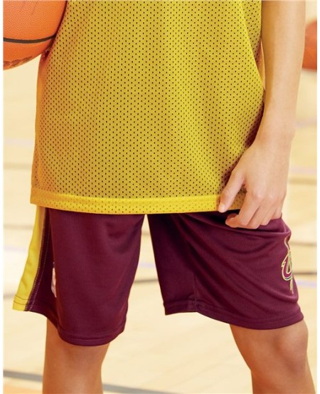 Alleson Athletic A205LY Youth NBA Logo'd Game Shorts – 100% Polyester Basketball Shorts