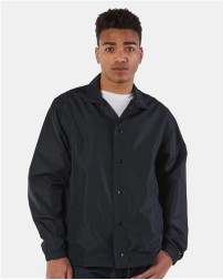 Champion CO126 Unisex Coach’s Jacket – 2.8 oz. 100% Polyester Micro Poplin Wind- and Water-Resistant Snap-Front Jacket | S–3XL
