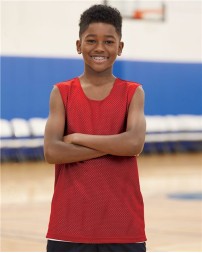 C2 Sport 5228 Youth Reversible Mesh Tank – 100% Polyester Pro Mesh | Double-Layer Reversible | Each Layer Individually Hemmed