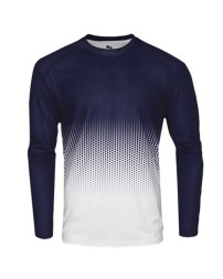 Badger 2224 Youth Hex 2.0 Long Sleeve T-Shirt – 100% Polyester Sublimated Moisture Management